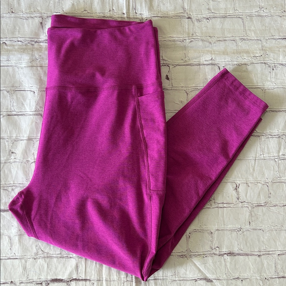 Beyond Yoga Space Dye Out of Pocket Legging Size 3X Fuchsia 7/8 24” Raspberry